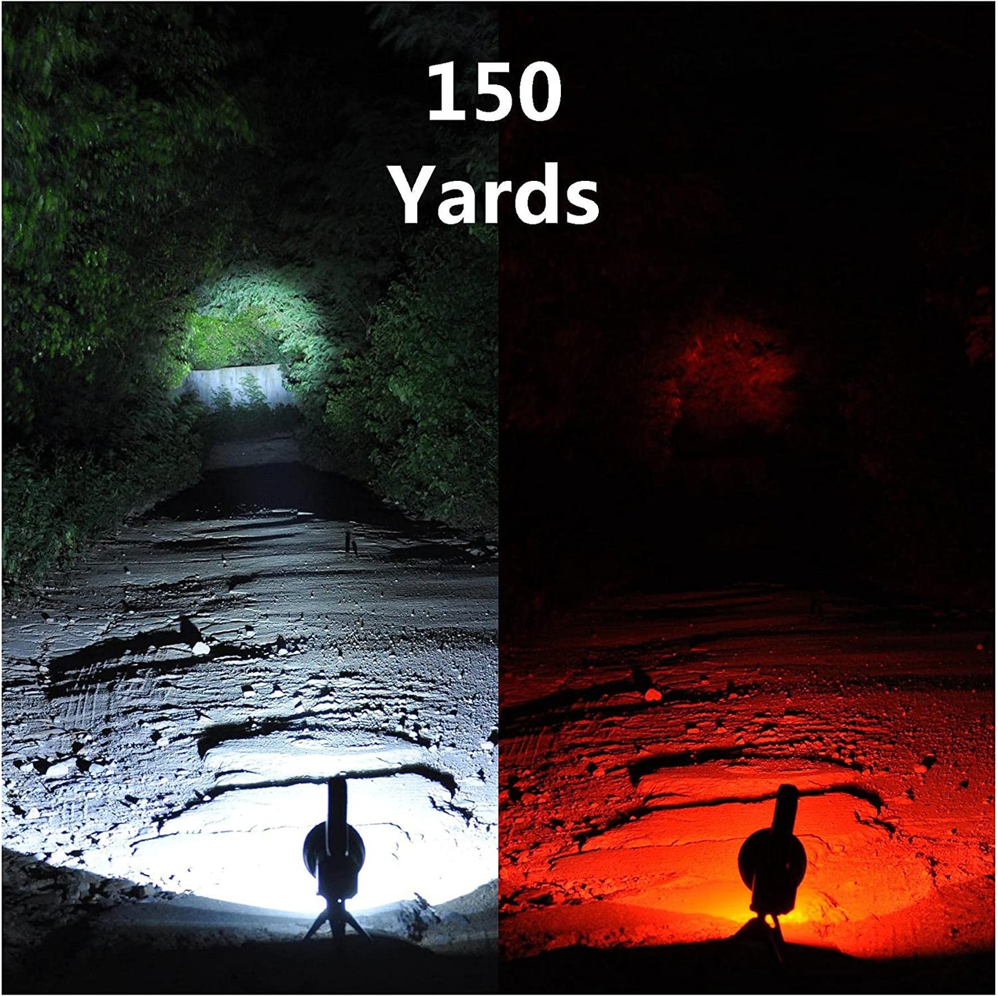 180000 LED Flashlight Rechargeable Spotlight
