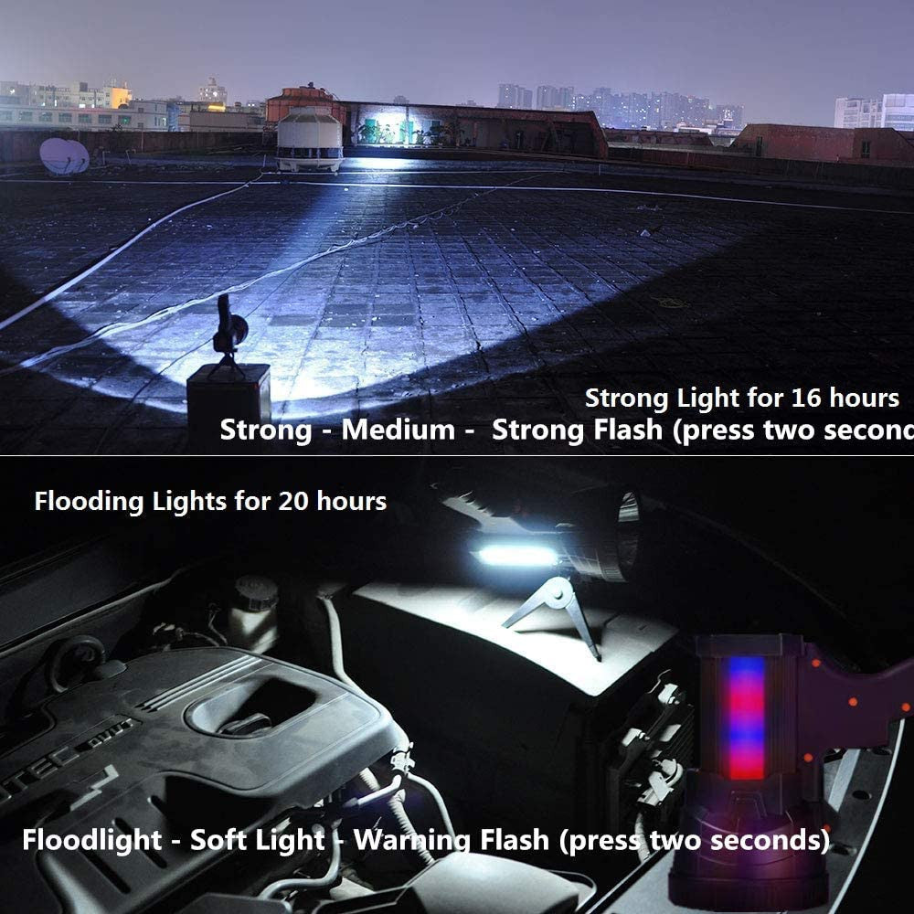 180000 LED Flashlight Rechargeable Spotlight
