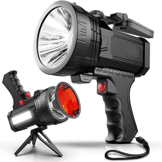 180000 LED Flashlight Rechargeable Spotlight